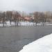 Верхний пруд с фонтаном в городе Дзержинский