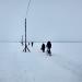 Зимняя переправа на Кегостров в городе Архангельск