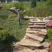 Rough stone slabs stairs