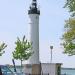 Windmill Point Lighthouse in Detroit, Michigan city