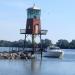 Lyman Harbor light in Sandusky, Ohio city