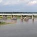 Опоры старого Щуровского моста через реку Оку в городе Коломна