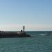 Jaffa Breakwater Head light in Tel Aviv-Yafo city