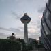 Changi Airport Control Tower light in Republic of Singapore city