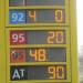 Информационное табло АЗС «Роснефть» № 92 в городе Дубна