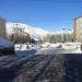 Лестничный спуск в городе Кировск