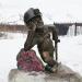 Первоначальное место установки памятника «Горнячок» в городе Кировск