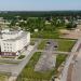 Территория поликлиники в городе Гатчина