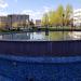 Заброшенный фонтан в городе Москва