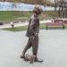 Скульптура «Попов с собачкой» в городе Рязань