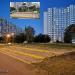 Демонтированный стенд с фотографиями Новокосино в центре района в городе Москва