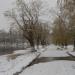 Аллея к стадиону в городе Енакиево