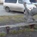 Скульптура кот Матроскин на скамейке в городе Барнаул