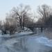 Пешеходный мост через реку Чесноковку в городе Новоалтайск