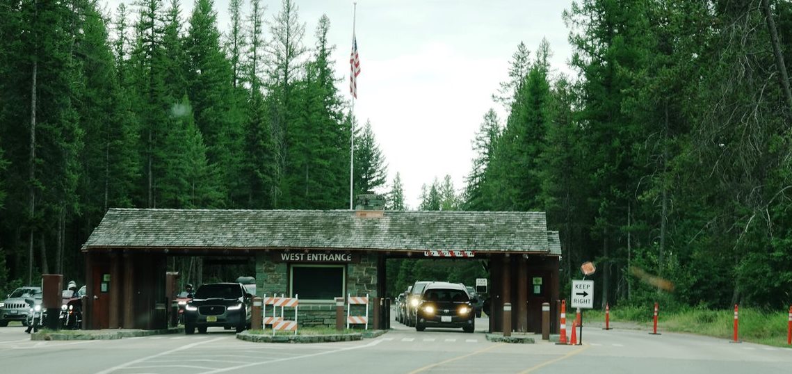 Glacier National Park West Entrance Station