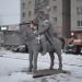 Скульптурная композиция «Былинный богатырь» в городе Барнаул