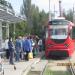 Остановка трамвая № 1 «Железнодорожный вокзал» в городе Донецк