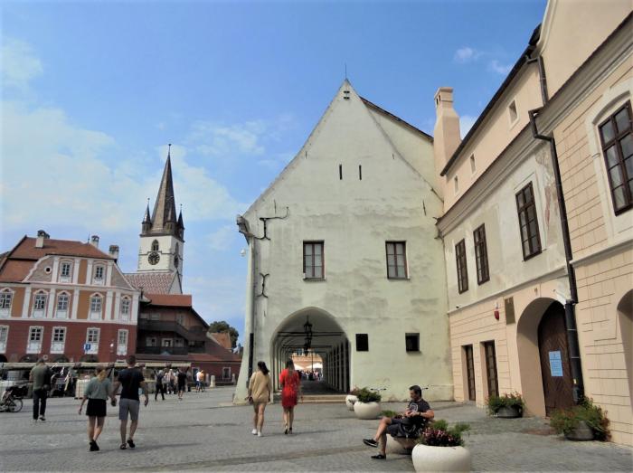 Butchers Guild Hall 1370 and the Bridge of Lies in Sibiu