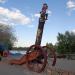 Скульптура «Человек-ядро» в городе Магнитогорск