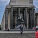 Stylobate of the Russian State Library with the stairs