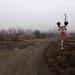 Железнодорожный переезд в городе Мирноград