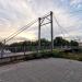 Пешеходный мост через реку Клязьму в городе Ногинск