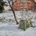 Снесённая скульптура матери с ребенком в городе Павловский Посад