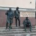 Памятник известным выпускникам ВГИКа - Геннадию Шпаликову, Андрею Тарковскому и Василию Шукшину