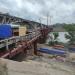 Temporary process pad for the construction of the new road bridge across the Seversky Donets river