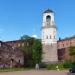Bell tower of the old cathedral  in Vyborg city