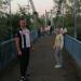 Пешеходный мост на Остров Отдыха в городе Шушенское