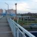 Пешеходный мост через железнодорожные пути в городе Иркутск