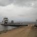 Пристань для паромов через реку Лену в городе Якутск