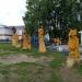 Деревянные фигуры в городе Каргополь
