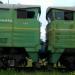 Стоянка списанных поездов в городе Николаев