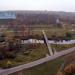 Пешеходный мост через реку Истру в городе Истра