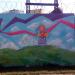 Забор с граффити в городе Воронеж