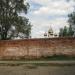 Крепостные стены и башни монастыря в городе Рязань