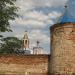Крепостные стены и башни монастыря в городе Рязань