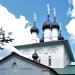 Строящийся кирпичный храм святых Жен-Мироносиц в городе Истра