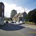 Church of St Mary the Virgin (lt) in Eastbourne city