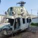 Останки вертолёта Ми-2 в городе Москва