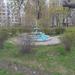 Неработающий фонтан в городе Москва
