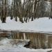 Самодельный пешеходный мост через реку Будайку в городе Москва