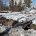 Пешеходный мост через канаву в городе Кубинка