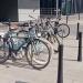 Bicycle stand in Warsaw city