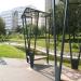Три треугольных перголы-скамейки в городе Москва