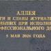 Памятный камень «Аллея памяти и славы журналистов, погибших при исполнении профессионального долга» в городе Москва