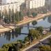 Pedestrian bridge in Kyiv city