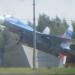 Самолет Су-27 в городе Череповец